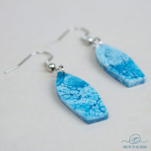 Mini surfboard dangle earrings